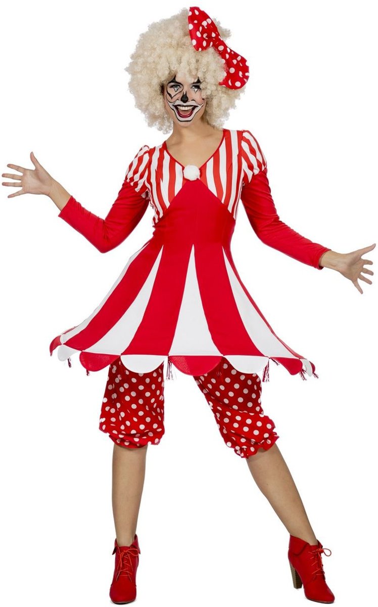 Circus Kostuum | Levende Circustent Clown | Vrouw | Maat 44 | Carnaval kostuum | Verkleedkleding